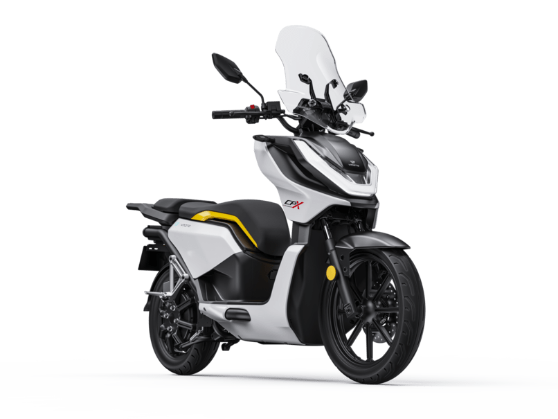 Scooter Super Soco CPX Explorer blanc - vue côté droit Scooter Super Soco CPX Explorer blanc